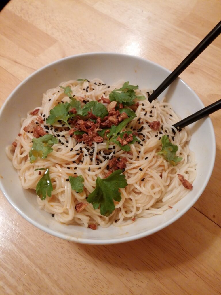 Bowl of spicy noodles